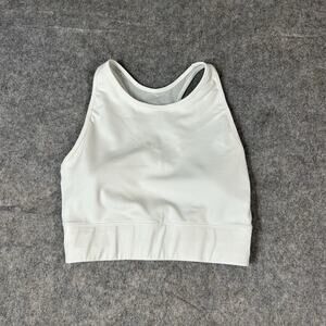 IVL Collective Sports Bra Womens 10 Longline White Mesh Back Athletic Flaw